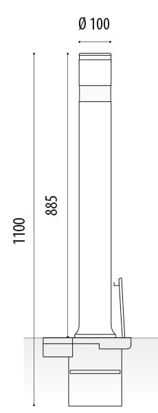 pilona aeco led extraïble