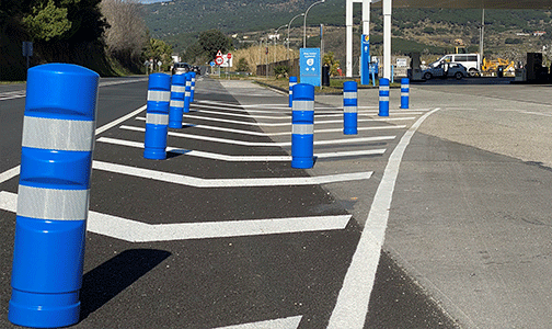 fitó de plàstic blau