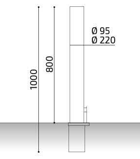 mides pilona tubular extraïble