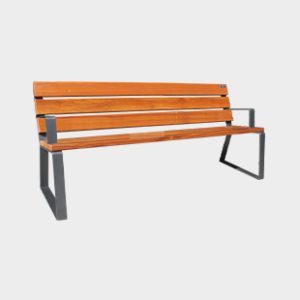 banc urbà de fusta model dama