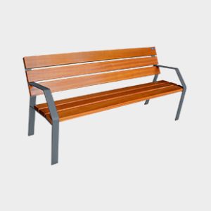 banc urbà de fusta loa