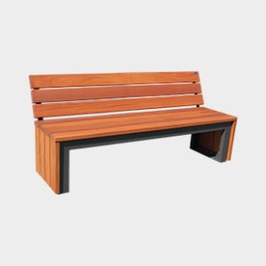 banc urbà de fusta prosa