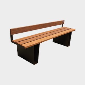 banc urbà de fusta teatro