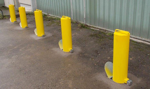 pilona seguretat mk extraible instalada
