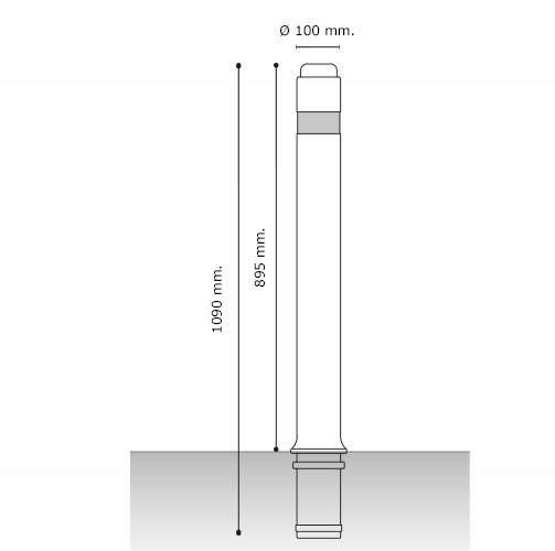 pilonas semiflexibles aeco con leds